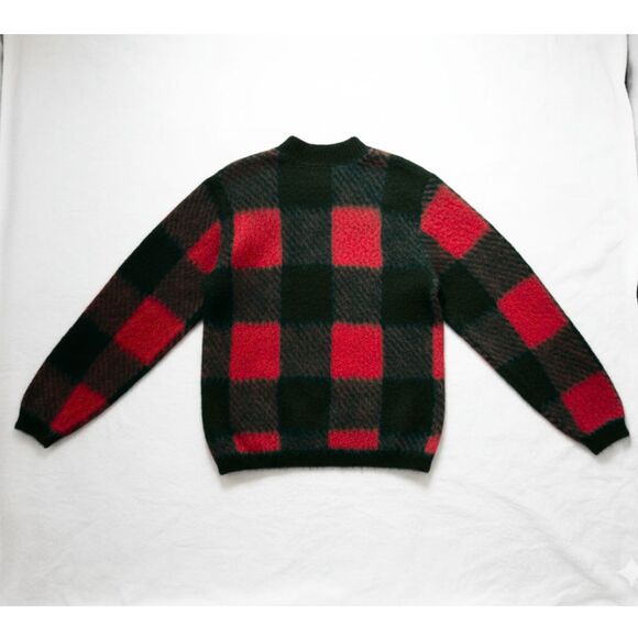 VTG Arrow Cum Laude Sweater | Man/Woman Sz M | Red Black Plaid | Wool | 50s 60s - Picture 4 of 5